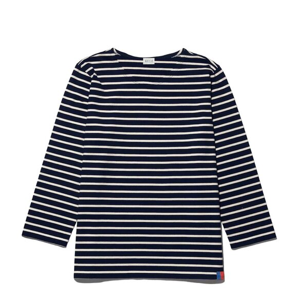 KULE long sleeve striped shirt- THE classic Bardot Navy/Cream XS, S, M - Picture 2 of 3
